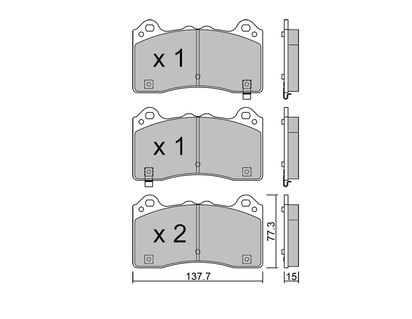 Tarox®* Kit de plaquettes de frein avant Ford Performance Corsa 114 (utilisation sur circuit)