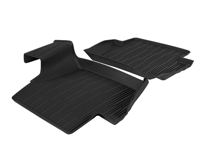Tapis de sol en caoutchouc arrière, noir, style plateau avec bords surélevés
