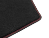 Tapis de sol velours premium Avant, noir avec surpiqûres rouges