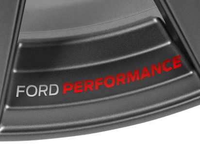 Performance Wheel 17" lightweight flow-form wheel with Ford Performance logo, 10-spoke design, Magnetite Matt