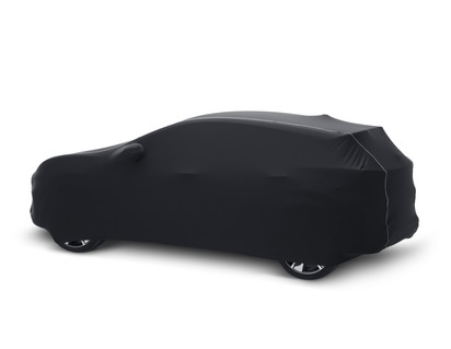 Pokrowiec premium czarny, białe obszycie, z owalnym białym logo Ford