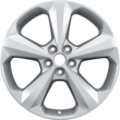 Alloy Wheel 19" 5-spoke design, Sparkle Silver