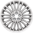 Alloy Wheel 19" 10 x 2-spoke design, luster nickel