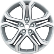 Alloy Wheel 19" 5 x 2-spoke design, Sparkle Nickel