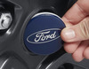 Enjoliveur de moyeu bleu, avec logo Ford
