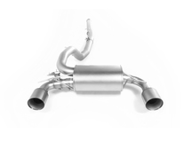 REMUS* Sportsudstødning rustfrit stål, med poleret dobbelt afgangsrør og integreret ventil