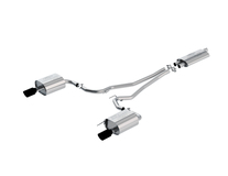 Sports Exhaust System stainless steel, with black two tail pipes