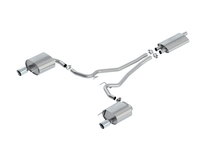 Sports Exhaust System stainless steel, with chromed twin tail pipes