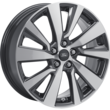 Alloy Wheel 18" 5 x 2-spoke design, Pearl Grey / Machined