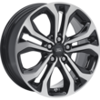 Alloy Wheel 17" 5 x 2-spoke design, Absolute Black Machined