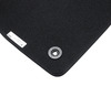 Premium Velour Floor Mats front and rear, black with double grey stitching