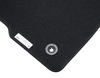 Premium-golvmattor i velour fram och bak, svart med dubbelstickning i grått