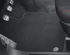 Premium Velour Floor Mats front and rear, black with double grey stitching