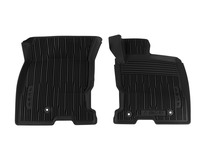 All-Weather Floor Mats front, black, tray style with raised edges