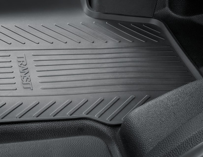 Rubber Floor Mats front, black, manual transmission