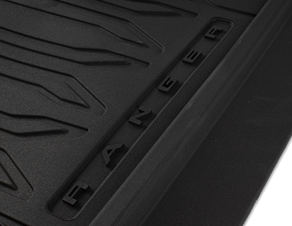 Rubber Floor Mats tray style design, front and rear, black