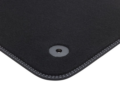 Welurowe dywaniki podłogowe Premium przód, czarne