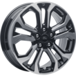 Alloy Wheel 17" 5 x 2-spoke design, black machined