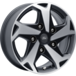 Alloy Wheel 17" 5-spoke design, black gloss machined