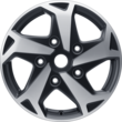 Alloy Wheel 17" 5-spoke design, black gloss machined
