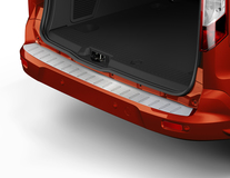 Rear Bumper Load Protection cover, brushed aluminium style, with Connect logo