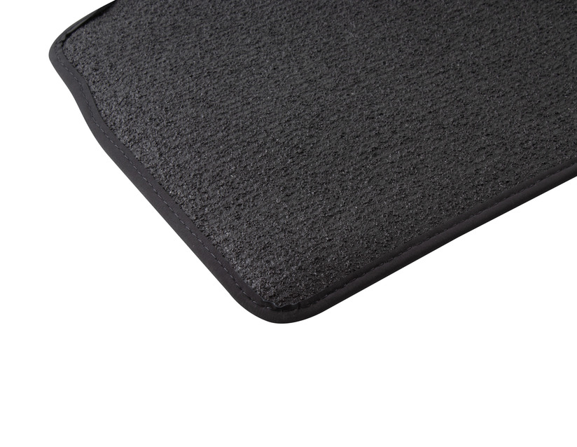 Velour Floor Mats rear, black, with black nubuk surround, for second ...