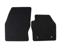 Velour Floor Mats front, anthracite with black nubuk surround