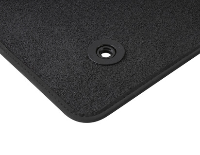 Velour Floor Mats front, anthracite with black nubuk surround
