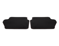 Velour Floor Mats rear, black with cognac double stitching