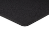 Alfombrillas de terciopelo traseras, en color negro con doble costura en color cognac.