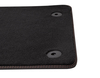 Velour Floor Mats front, black with cognac double stitching
