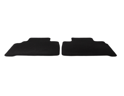 Tapis de sol en velours standard arrière, noir, 2ème rangée de sièges
