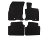 Premium Velours Floor Mats front and rear, black with double grey stitching