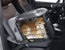 4pets®* Caree Transport Box for cats and dogs to be securely fixed onto any passenger seat, Cool Grey