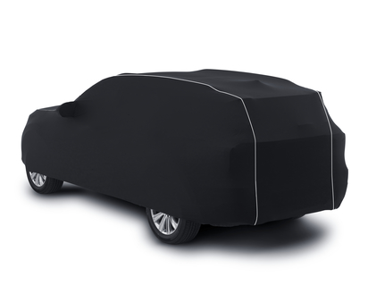 Pokrowiec premium czarny, biała powłoka, z owalnym białym logo Ford