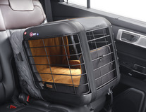 4pets®* Jaula de transporte Caree para perros y gatos, se fija de forma segura al asiento de cualquier pasajero, en color gris perla.