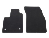 Podlahové koberce, velurové, provedení Premium přední sada v černé barvěš s šedým prošitím