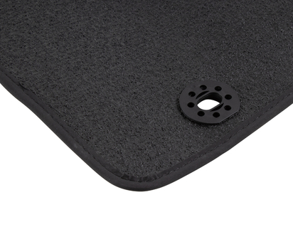Velour Floor Mats front, anthracite, with black nubuk surround