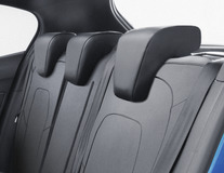 ACTIVline* Funda de asiento premium, para el asiento trasero, piel sintética en color negro