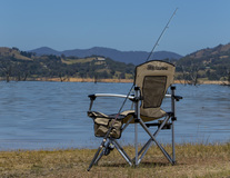 ARB* Chaise de camping avec sac de transport, noir et beige