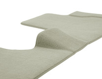 Dywaniki podłogowe welurowe Premium tył, szare, z obramowaniem z szarego nubuku, do 2. rzędu siedzeń