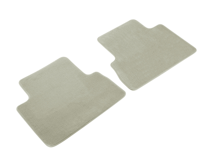 Velour Floor Mats rear, grey, with grey nubuk surround, for second seat row
