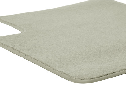 Velour Floor Mats rear, grey, with grey nubuk surround, for second seat row