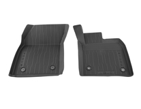 Rubber Floor Mats in tray style with raised edges, front, black