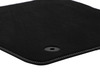 Velour Floor Mats front, black with metal grey double stitching