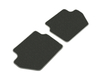 Paspas, Halı Kadife arka, siyah, metal grisi çift dikişli