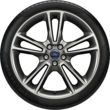 Alloy Wheel 19" 5 x 2-spoke design, rock metallic