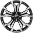 Alloy Wheel 18" 5 x 2-spoke design, Black Machined