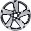 Alloy Wheel 17" 5-spoke design, Black Machined