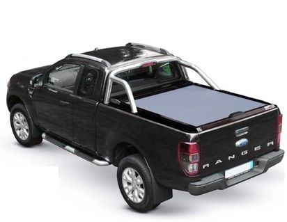 Pickup Attitude* Saracinesca in alluminio "tessera 4x4" - versione con finitura nera - adatta per Ranger Supercab allestiti con roll bar sport originale Ford